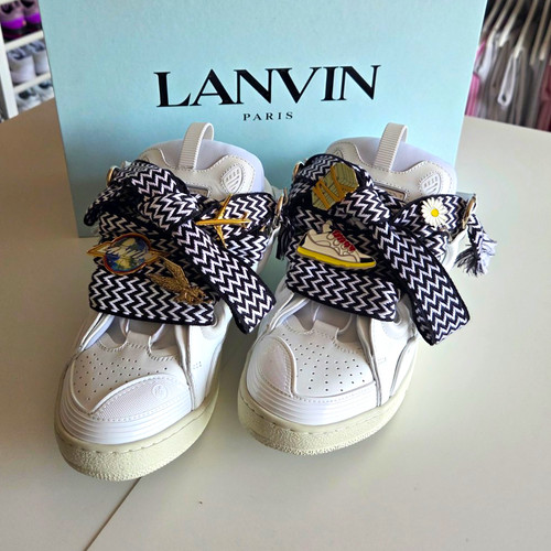 Lanvin white leather low top - lanvin,
