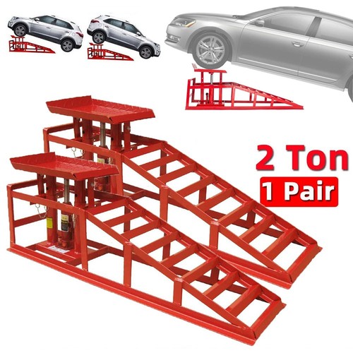 Ton hydraulic car ramps 2pc - hydraulic,