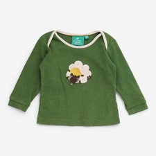 Little Green Radicals, Long Sleeve T-Shirt Green With Applique Sheep, 12-18 M...