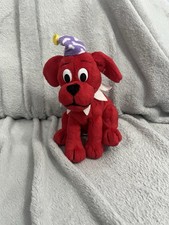 Scholastic Clifford The Big Red Dog Soft Toy Plush 6" Tall Party Hat