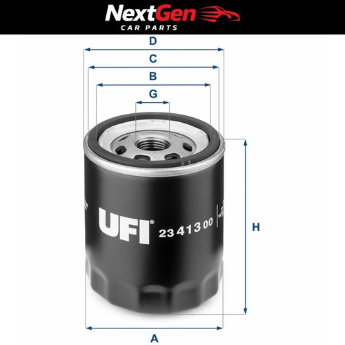 Ufi oil filter 413 - filter, 23.413.00