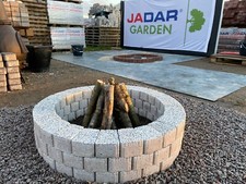 Round fire pit granite slab
