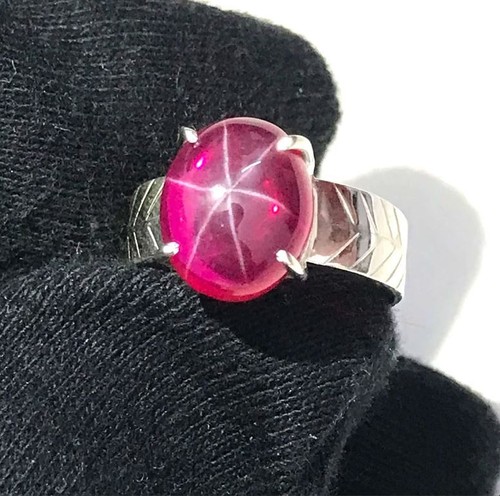 Fashion red ruby star - star, ring