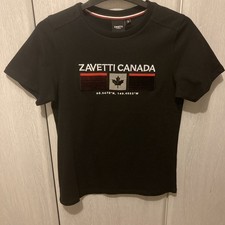 Black Zavetti Canada Boys (L In Juniors) T-shirt Brand New Without Tags