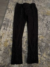 Girls Black Sparkly Leggings