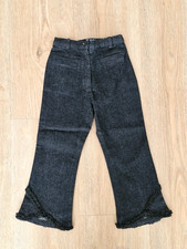 Girls Lili Gaufrette Black Jeans Frill Ruffle Elasticated Waist 6years