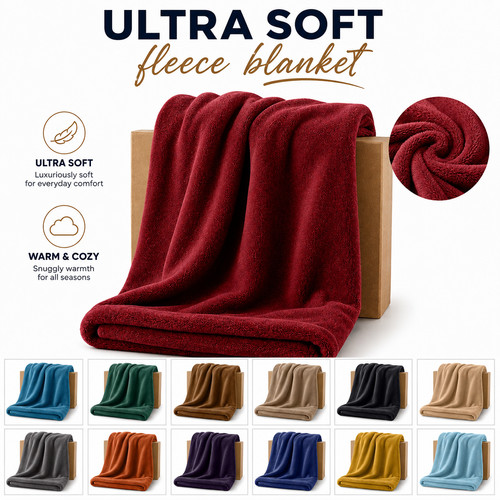 Large fleece throw blanket - large,