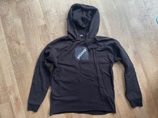 AWESOME OFFICIAL BLACK STUSSY HOODED TOP / HOODIE - SIZE SMALL