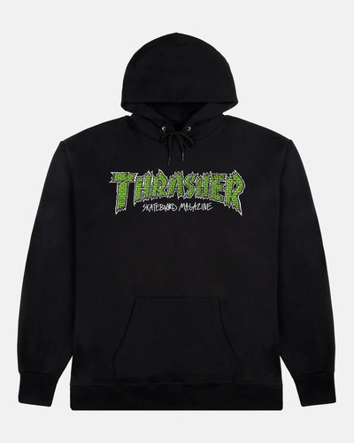 Thrasher brick hoody black - brick,