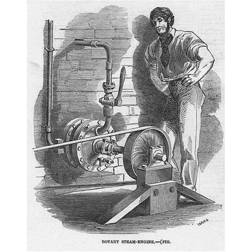 Rotary steam engine - a,