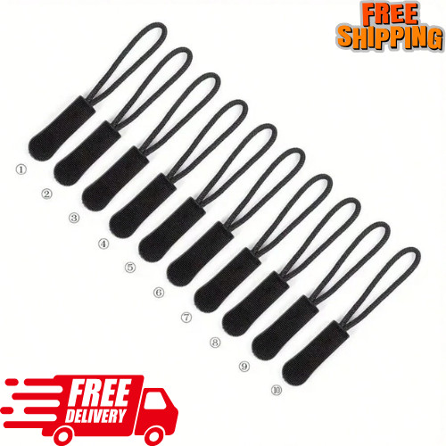 10pc zipper pulls detachable - pulls,