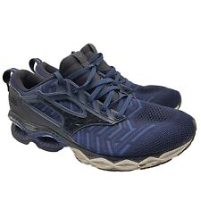 Mizuno Creation Mens 9.5 Blue WaveKnit Infinity Wave Running Athletic Shoes