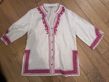 Ladies Lightweight White/Pink Jacket Gray & Osbourn Size 14