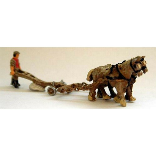 Horse drawn plough - horse,