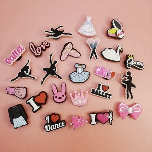 Ballet clog shoe charms - ballet,