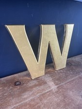  Vintage Reclaimed 12" 30cm extra large Gold Letter ‘W’  Pub, Shop Sign Salvage