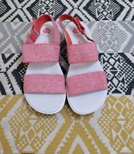 Clarks Cloudsteppers Soft Cushion Backstrap Sandals size 4 EU 37 Raspberry