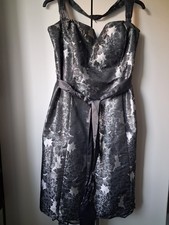 ???LADIES Grey and white mix floral dress size 20 Debut by Debenhams Cruise