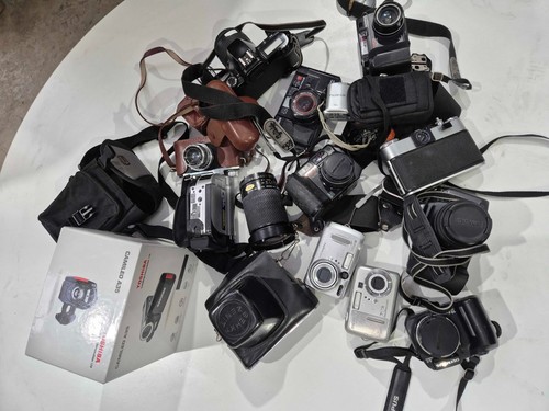 Assorted cameras mixed makes - cameras,