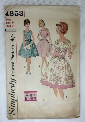 Vintage 1960s simplicity 4853 - vintage,
