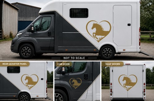 Horse box vinyl decal - box,