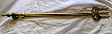 vintage brass telescopic toasting fork with elegant tasteful finial (Bx76)