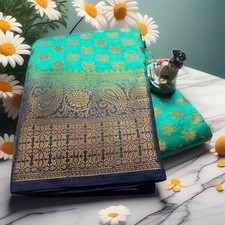 New Saree with Blue Blouse