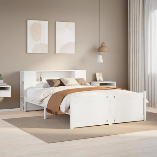 Bookcase bed solid pinewood - bed,
