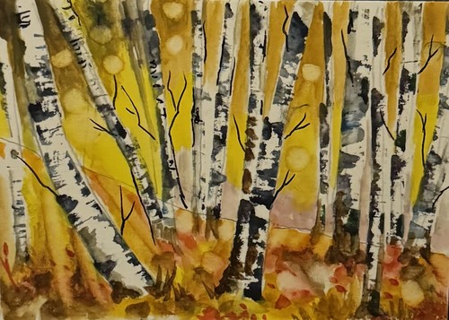 Aceo original watercolour - aceo,