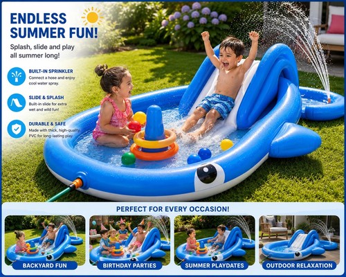Whale inflatable swimming - swimming, play