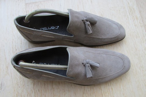 Peluso light grey suede - suede, tassle
