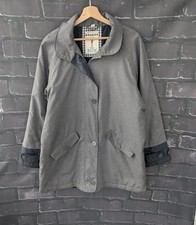 Women's Seasalt Boat Coat grey navy waterproof smart quilted lining pockets 14