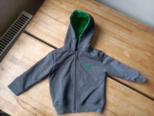 ARMANI Baby Boys Grey Green Hoodie 12-18 months WASHED CLEANED VGC