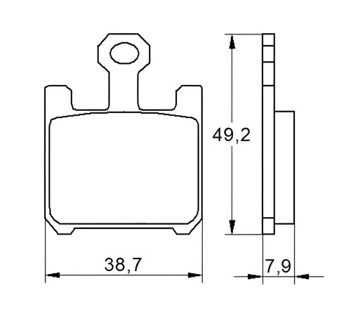 Front recessed brake pads - recessed, pads.