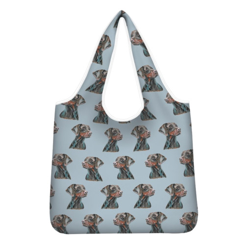 Dobermann dog foldable tote - dog,