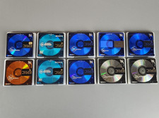 10 Used SONY Color MiniDiscs 74 and 80 min w Cases L7