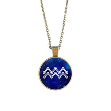Aquarius Star Sign Necklace Zodiac Constellation Pendant Astrology Gift Unisex