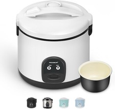 Electric Rice Cooker with One Touch for Asian Japanese Sushi Rice, 1.8L , White