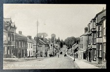 HONITON HIGH St. vintage POSTCARD. Fine unused condition for age, c1930.