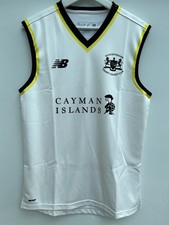 Gloucestershire Cricket Vest New Balance White Sleeveless Shirt Mens Small S