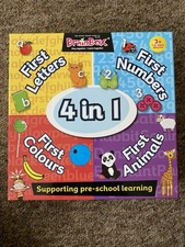 Brainbox 4-in-1 Educational Board Kids Game Letters, Numbers, Colours, Animals