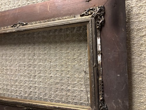 Wooden vintage antique picture