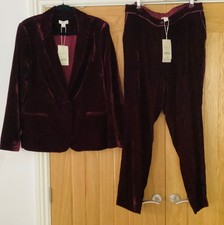 Monsoon burgundy red velvet