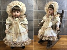 REGENCY THE HOUSE OF VALENTINA Porcelain Doll 15” Sara & Rocking Chair SEE VIDEO