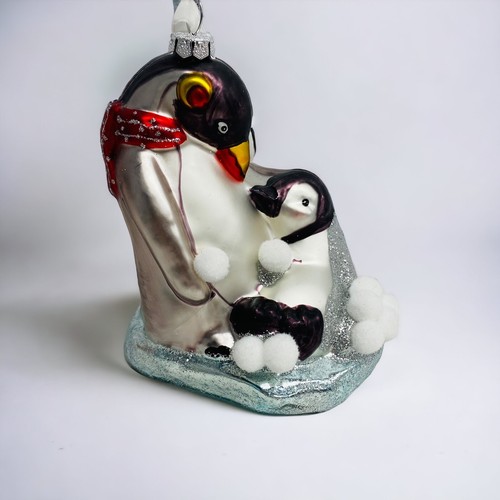 Demdaco penguins blown glass - penguins,