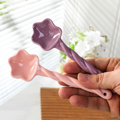 Ceramic star shaped spoon - ceramic,