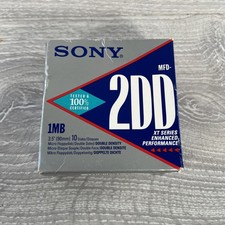 Sony 2DD 3.5” Double Density Floppy Disks 1MB Box of 10 Used