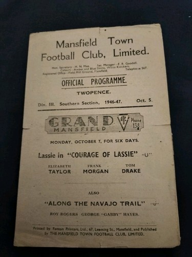 Vintage mansfield town - vintage, v