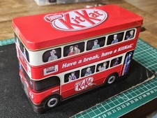 Collectable Nestlé  KitKat Embossed Empty Metal Tin London Double Decker Bus