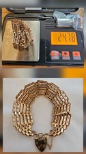 9ct Gold vintage Gate Bracelet, Not Scrap. Sensible Offers.